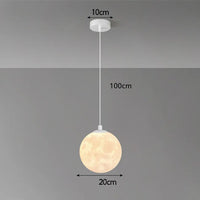 Suspension LED moderne en métal blanc – Moonéclat