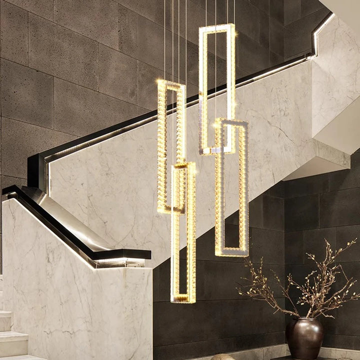 Lustre moderne en cristal pour salon – Cristarion