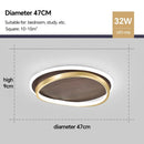 Walnut wood LED ceiling light for bedroom – Ciralu