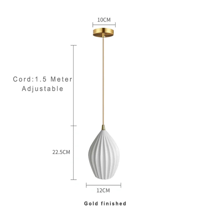 Suspension en céramique nervurée pour salle à manger – Estellion