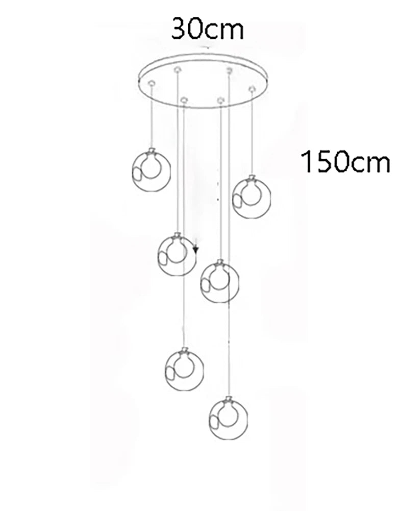 Suspension Art Déco en fer pour salle à manger – Caeluxa