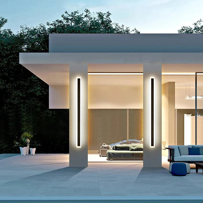Luménia Outdoor LED Wall Sconce Linear Design Stainless Steel - View 18
