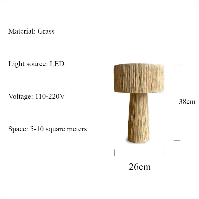Lampe de sol en osier tressé style japonais – Kansora