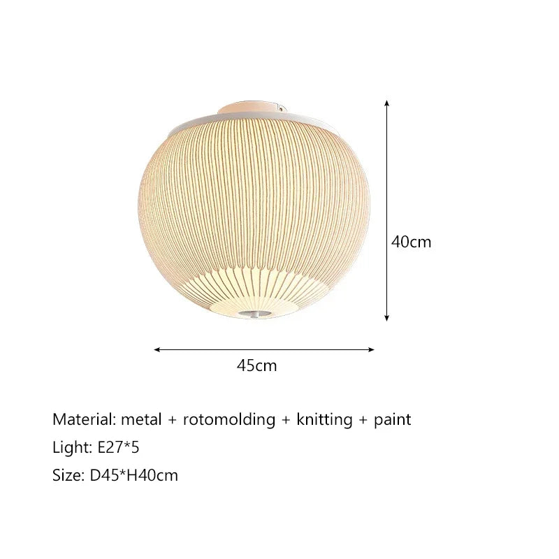 Lampe de Table Cocoon en Tissu Tressé Blanc – Alumine