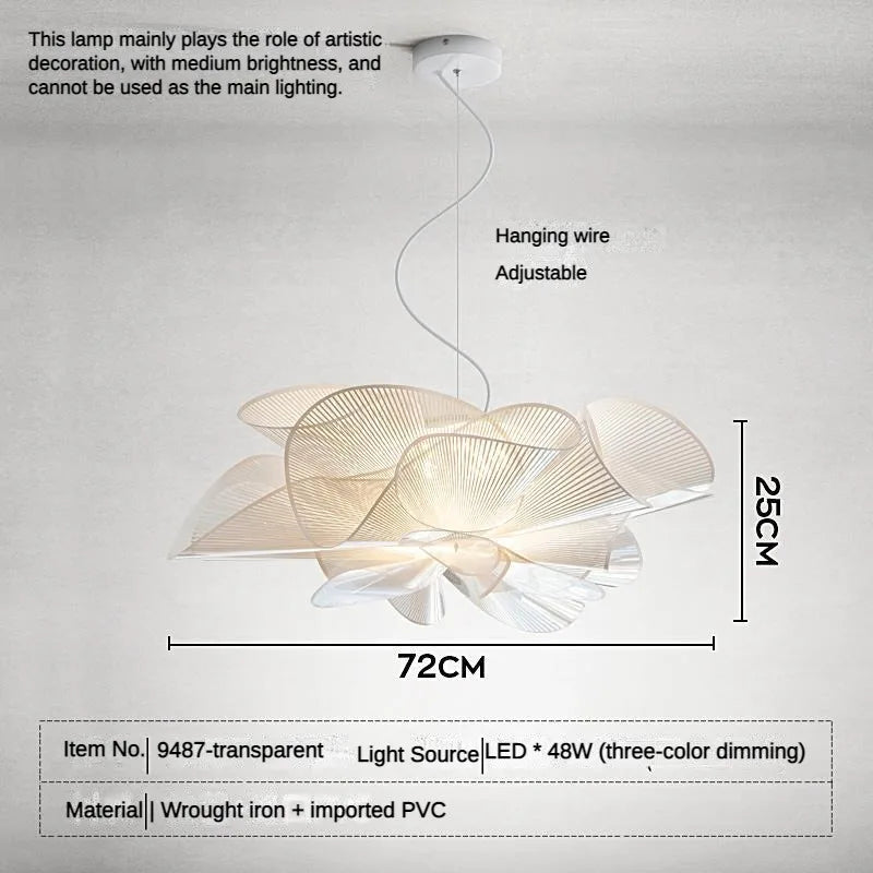 Plafonnier moderne en PVC noir pour chambre à coucher – Noctura