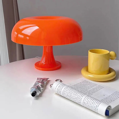 Mushroom-shaped design table lamp Fungo in white or orange ABS - view 6
