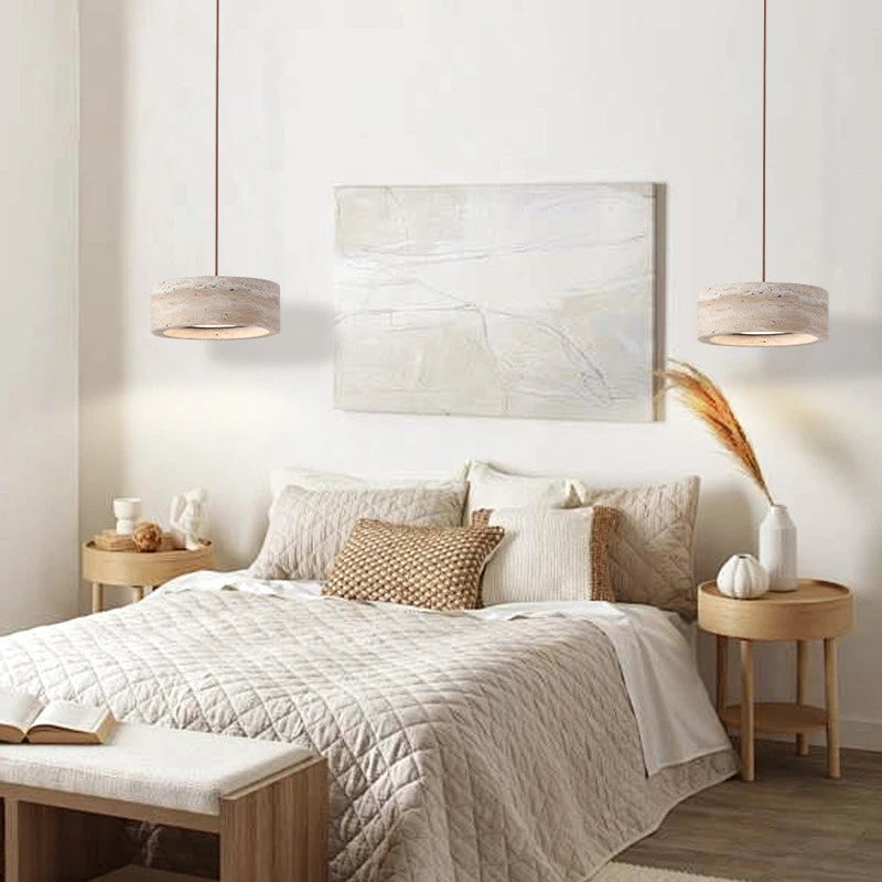 Gele travertijn hanglamp voor woonkamer en eetkamer – Armonello