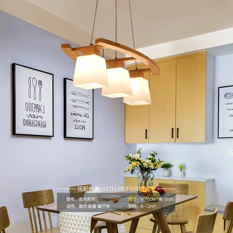 Moderne japanse houten hanglamp – Zenara