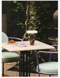 Lampe de table LED en marbre pour chambre – Novaluce