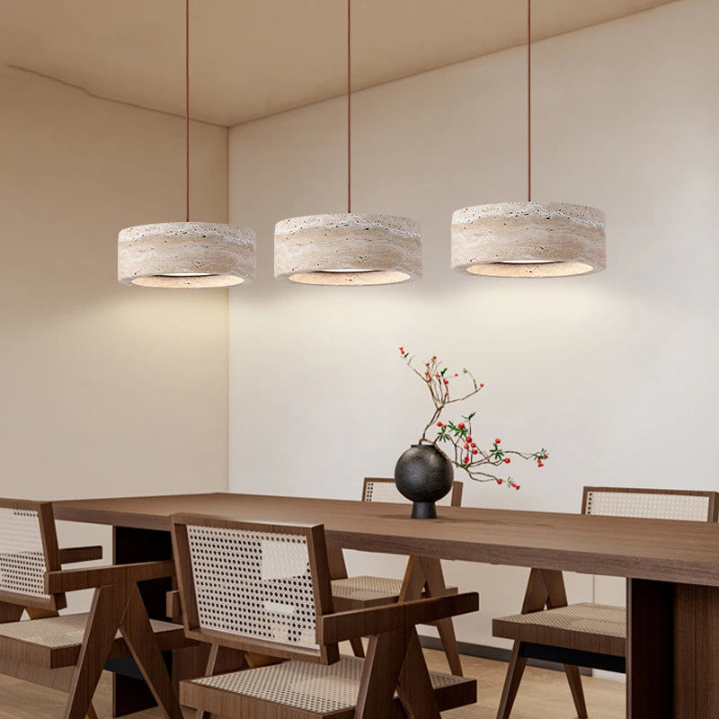 Gele travertijn hanglamp voor woonkamer en eetkamer – Armonello