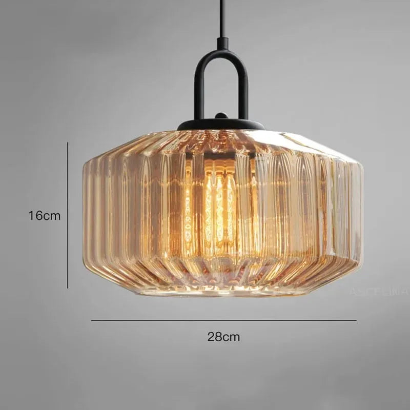 Hanglamp Gestructureerd Glas Vintage Stijl – Tétra