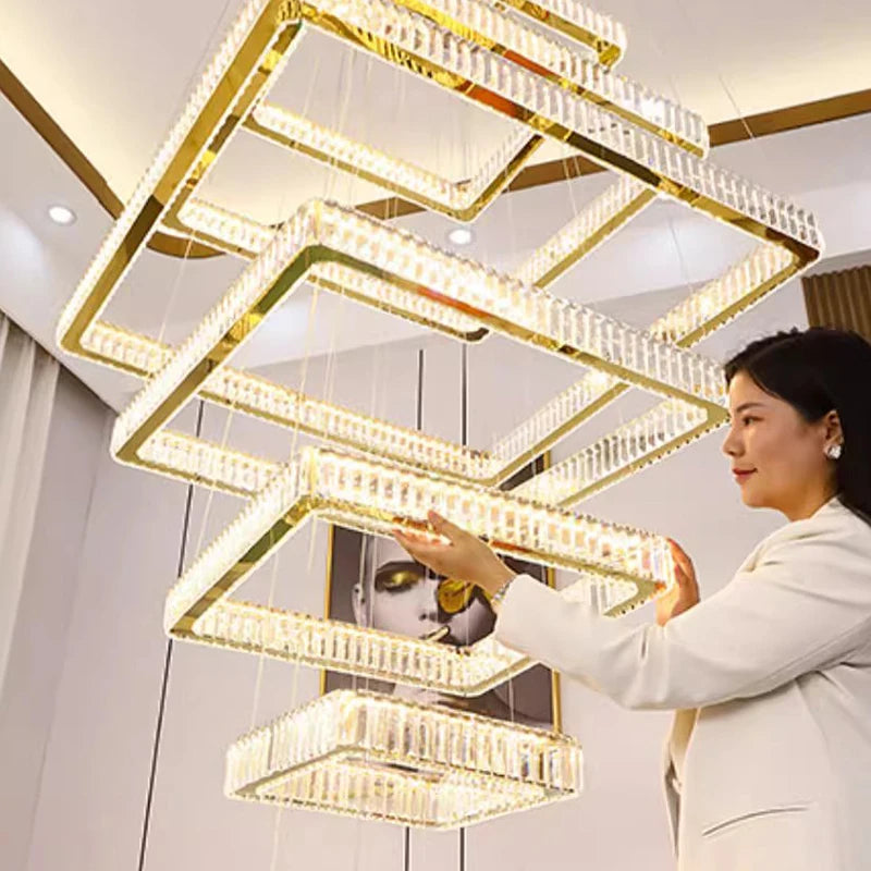 Moderne kristallen kroonluchter voor woonkamer – Cristarve