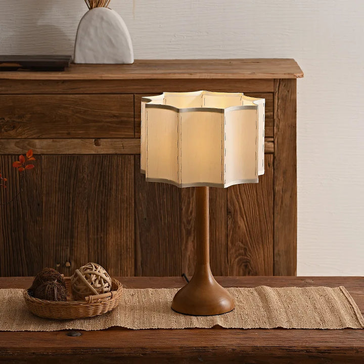 Lampe sur pied en bois style Wabi-Sabi pour salon – Armonique