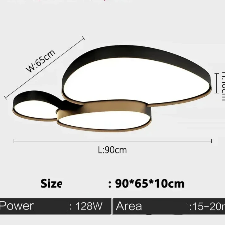 Plafonnier moderne en fer noir pour salon – Célestrium