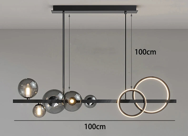 Suspension contemporaine en alliage pour salon – Halura