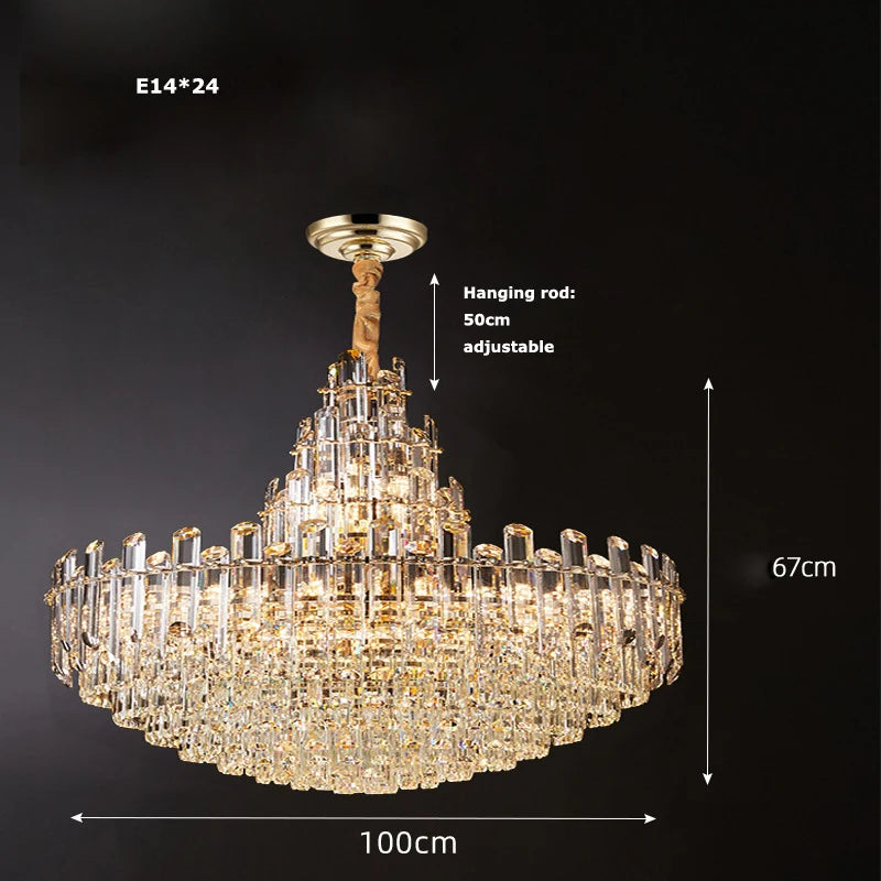 Lustre moderne en cristal pour duplex – Estellion