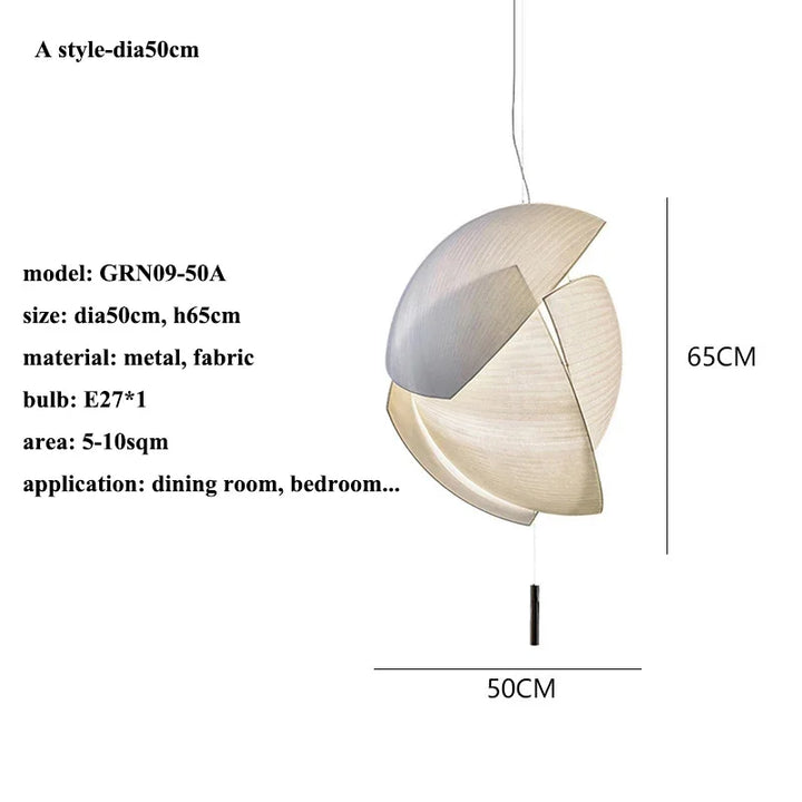 Suspension en tissu LED pour salon – Armonique