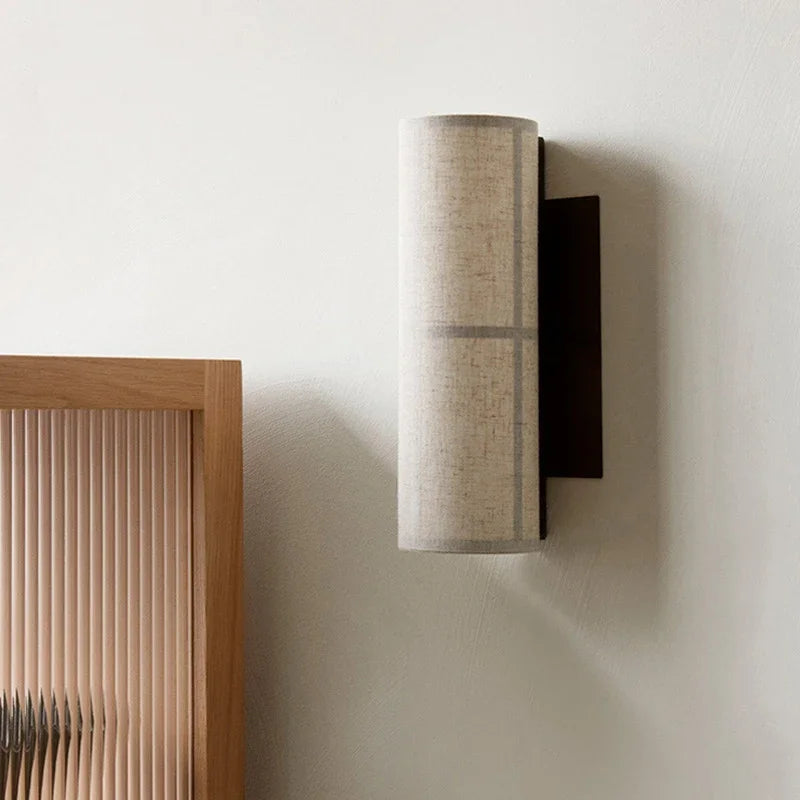 Vintage wandlamp in stof voor slaapkamer – Zénitude