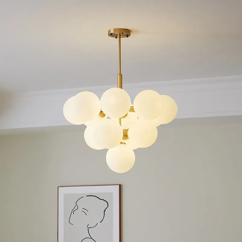 Moderne glazen kroonluchter voor woonkamer – Arionelle