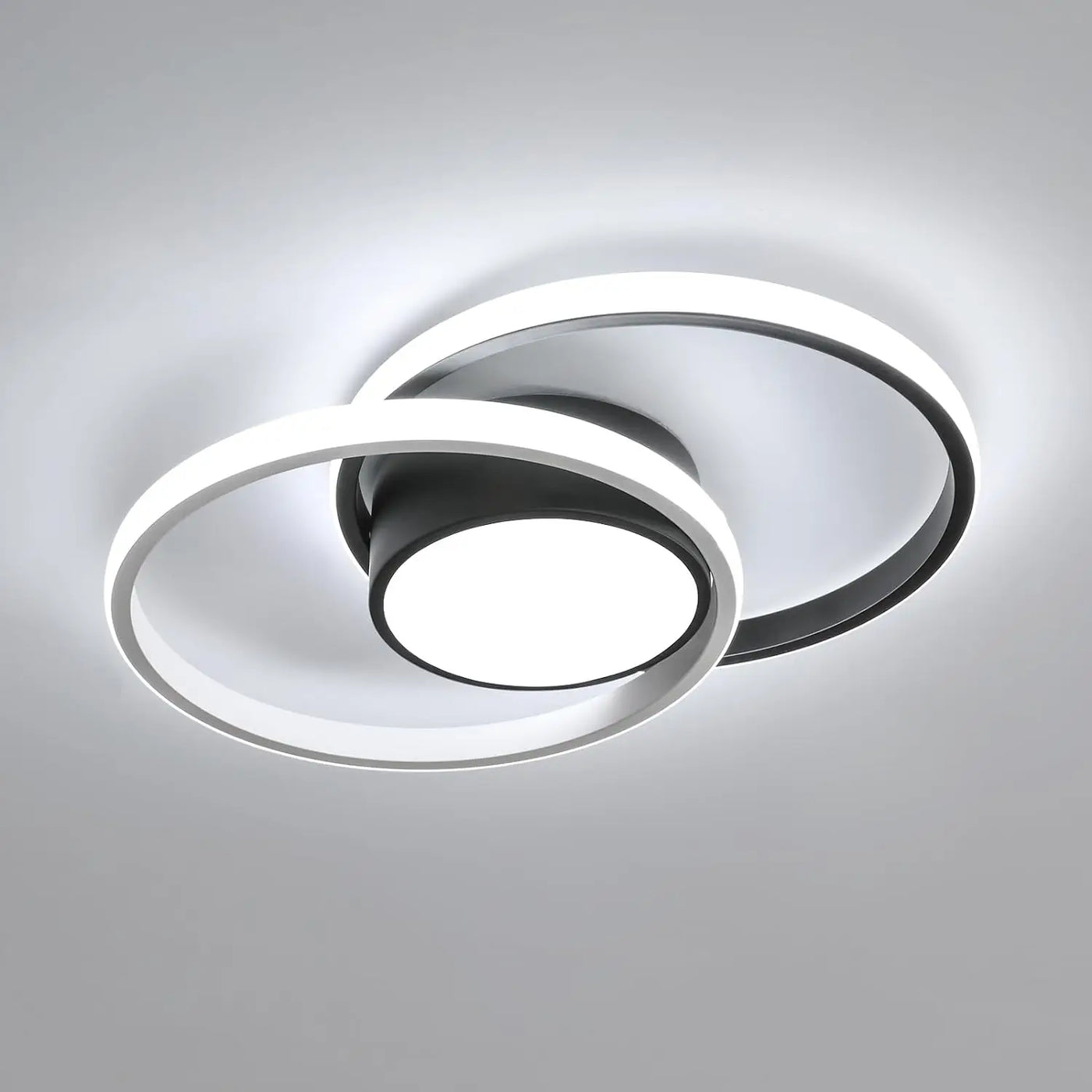 Plafonnier LED moderne en aluminium blanc 6500K pour chambre – Caelux