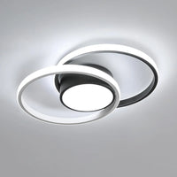 Plafonnier LED moderne en aluminium blanc 6500K pour chambre – Caelux