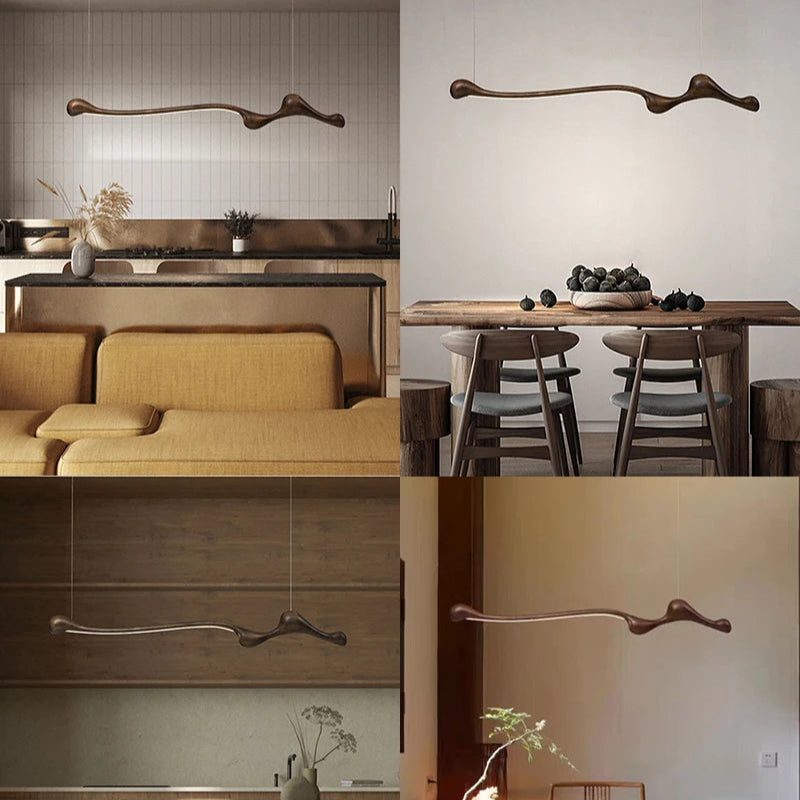 Suspension en frêne LED dimmable pour intérieurs – Armoniel