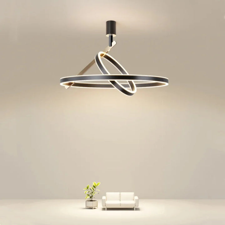 Plafonnier minimaliste double anneau en aluminium – Circadia