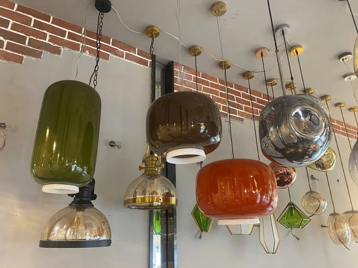 Suspension en verre coloré pour salle à manger et chambre – Armoniel