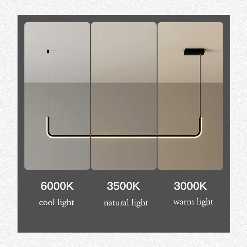 Moderne LED-hanglamp in zwart en goud voor woonkamer – Thalion