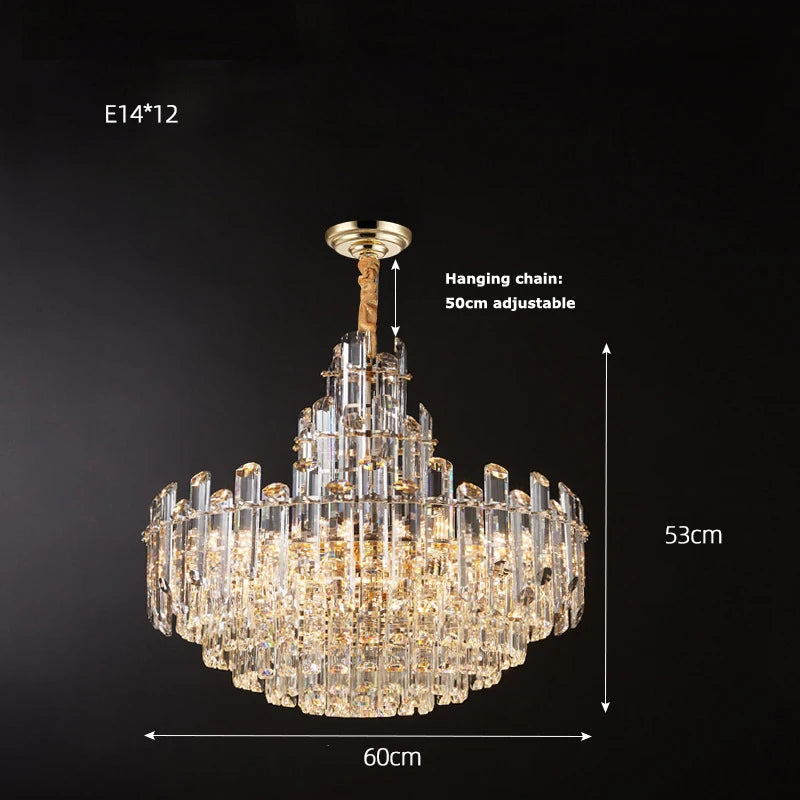 Lustre moderne en cristal pour duplex – Estellion