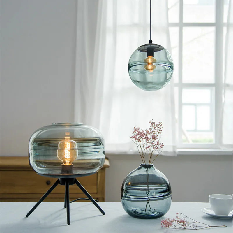 Suspension moderne en verre pour chambre – Oréade