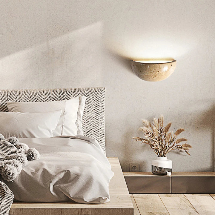 Applique murale en pierre jaune naturelle style japonais – Kazairo