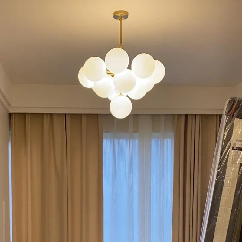 Moderne glazen kroonluchter voor woonkamer – Arionelle