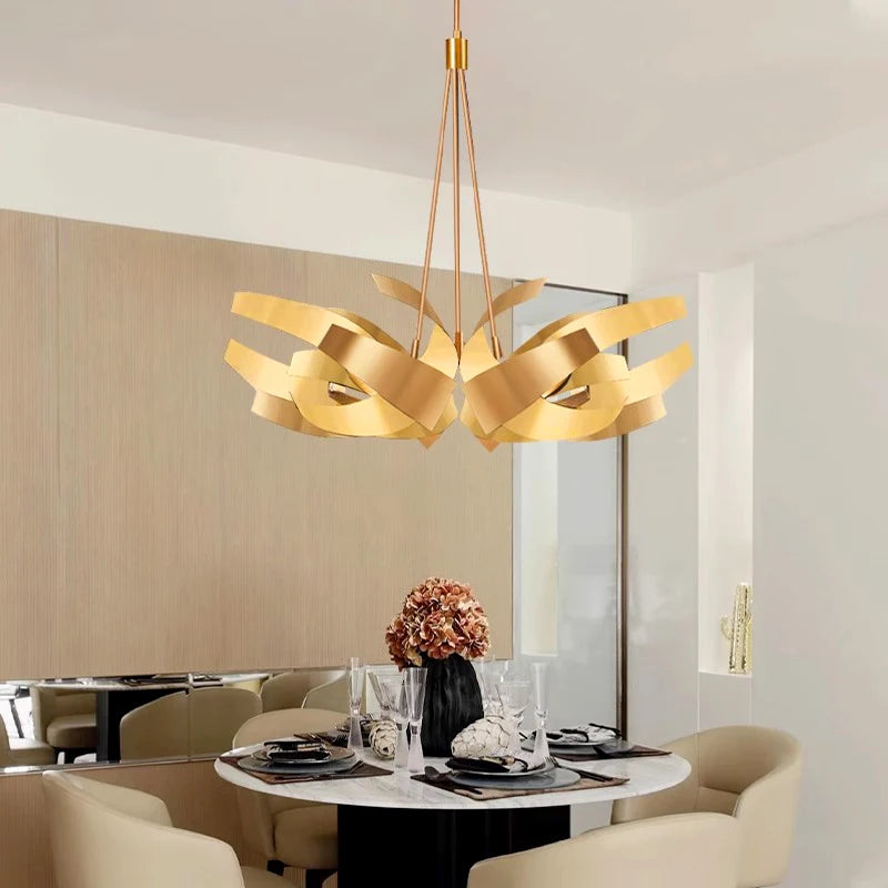 Moderne Hanglamp Metaal en Goud Acryl – Cristallo