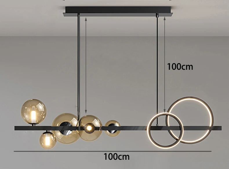 Suspension contemporaine en alliage pour salon – Halura