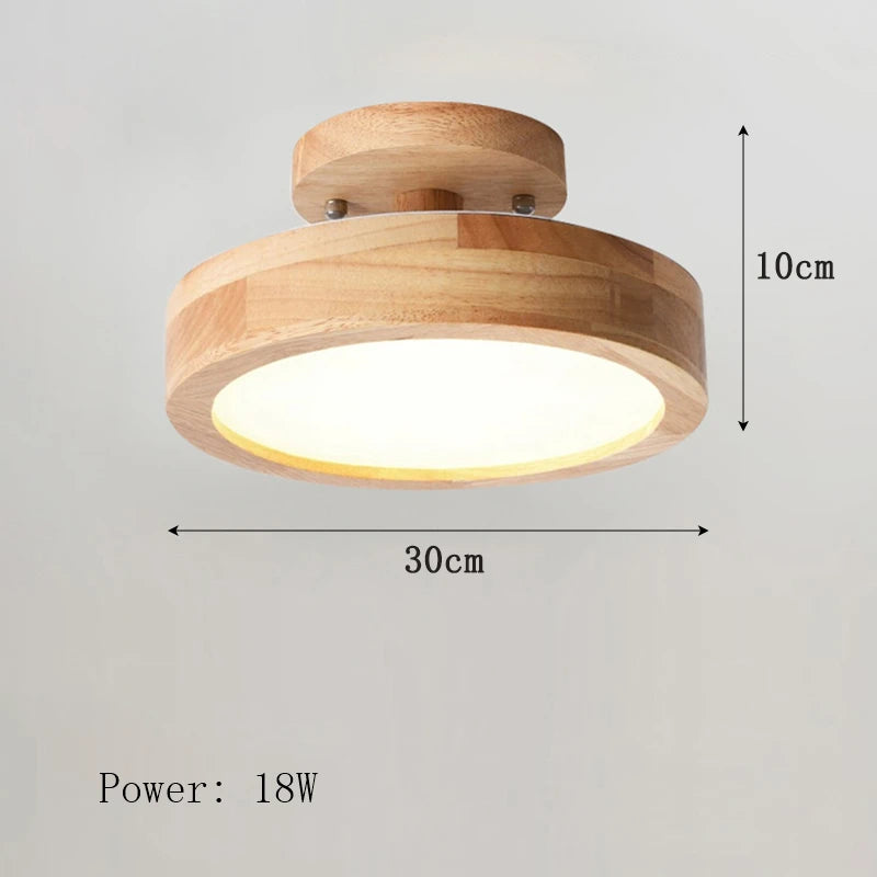 Plafonnier nordique en bois pour couloir – Arborise