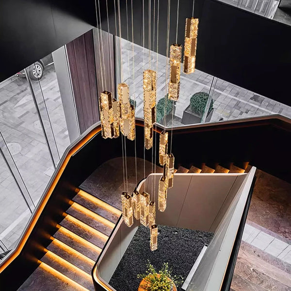 Lustre en cristal moderne pour salon – Cristarène