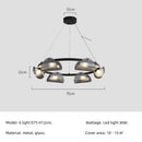 Gray smoked glass pendant light for dining room – Orvelia