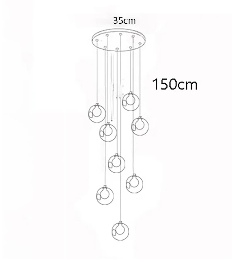 Suspension Art Déco en fer pour salle à manger – Caeluxa