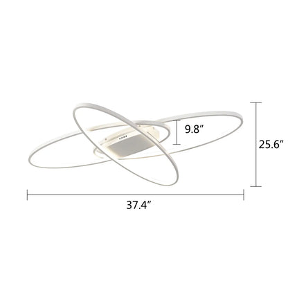 Modern plafondlamp in aluminium voor woonkamer – Alumode