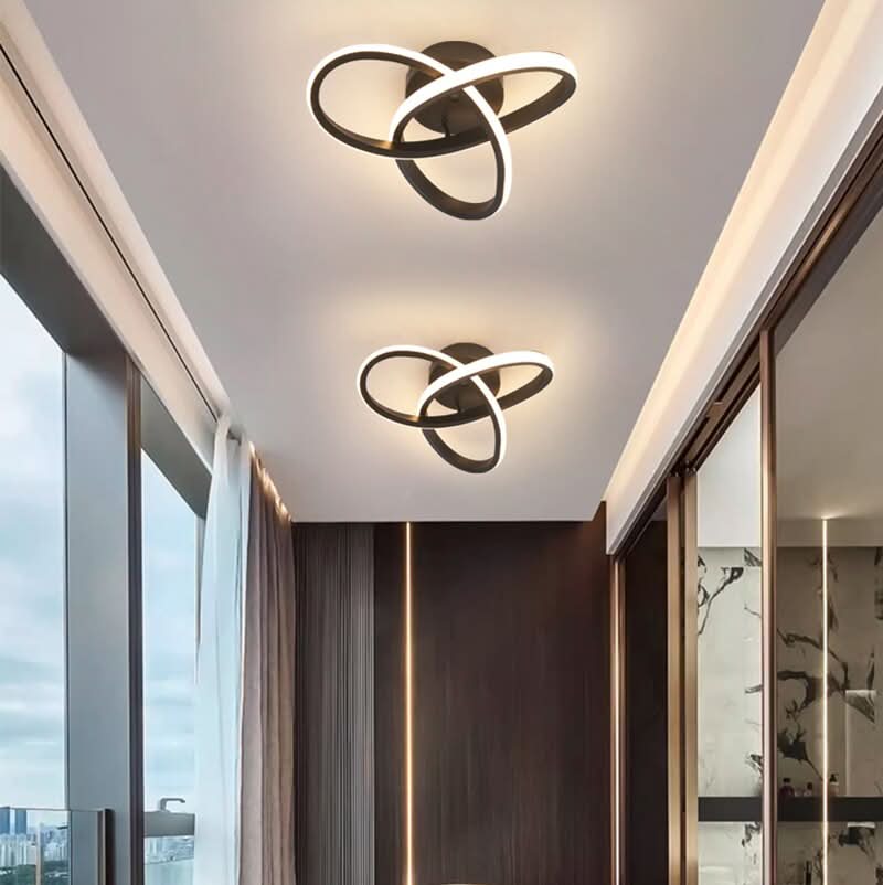 Plafondlamp Gebogen Hedendaags Dubbel Paneel – Geometrio