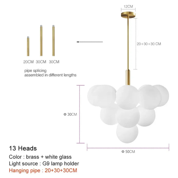 Lustre en Verre Nordique pour Salon – Silvoria