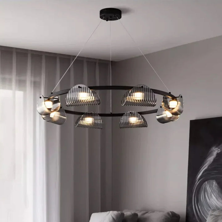 Suspension en verre fumé gris pour salle à manger – Orvelia