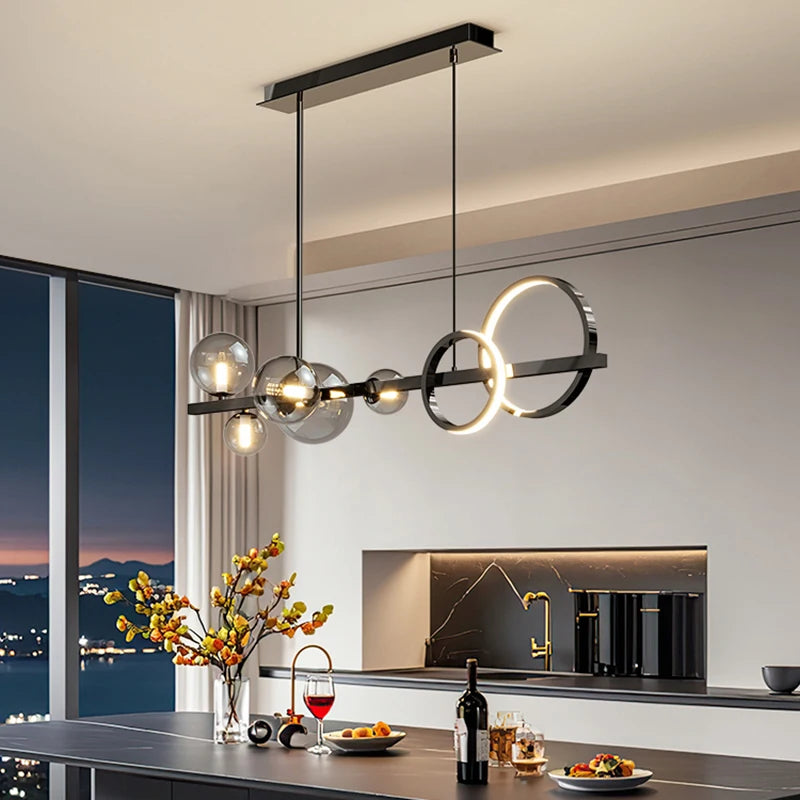 Suspension contemporaine en alliage pour salon – Halura