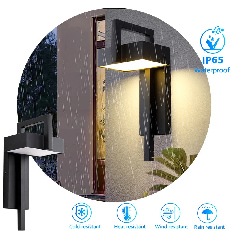 LED-wandlamp in zwart staal voor buiten – Armonéa