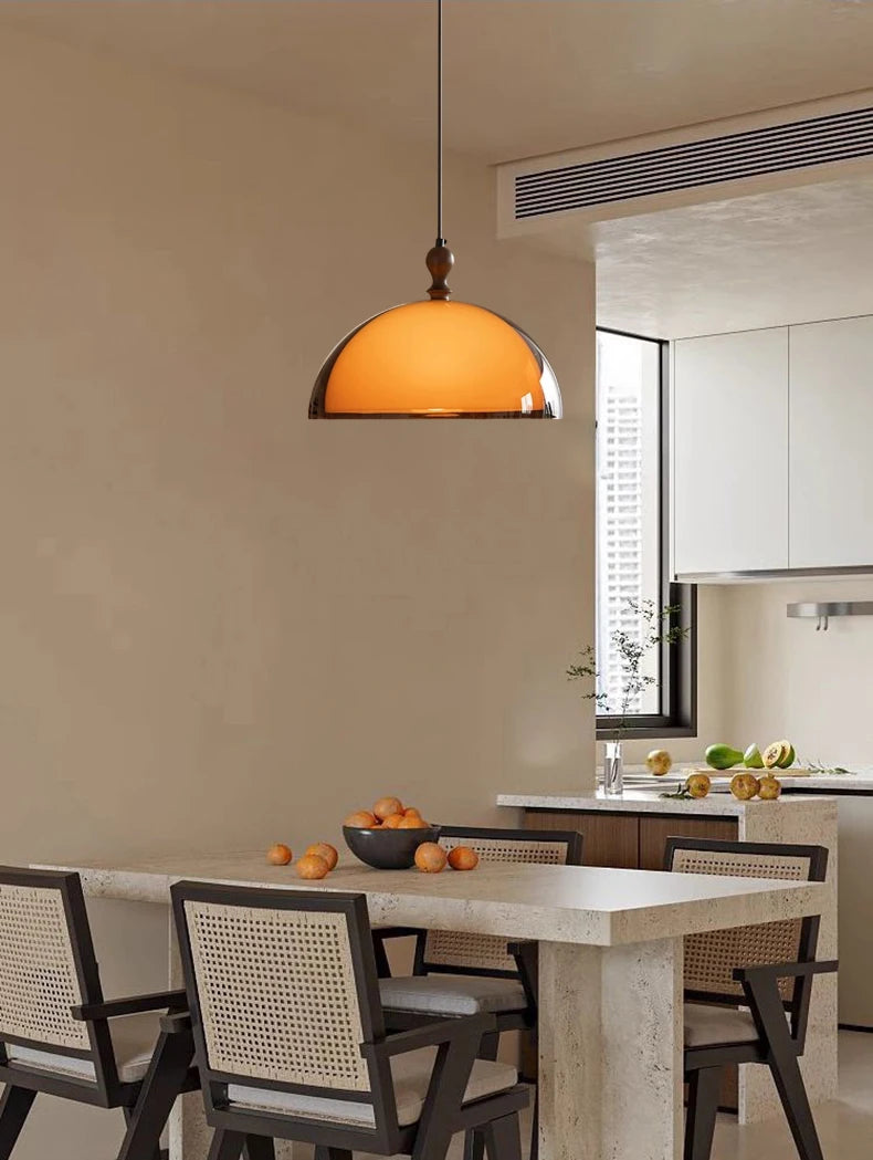 Bruine acryl hanglamp voor eetkamer – Armoniel