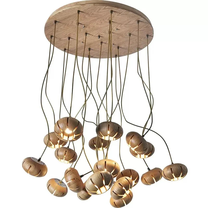 Hanglamp in Bloemrijke Houtafwerking voor Elegante Ruimtes – Orvaline