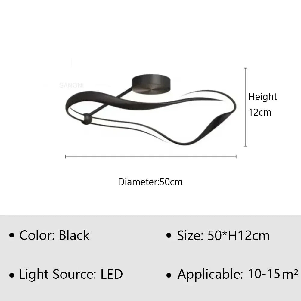 Lustre LED doré pour salons et chambres – Aurélior