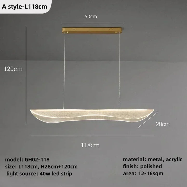 Suspension LED nordique en fer pour salle à manger – Oréade