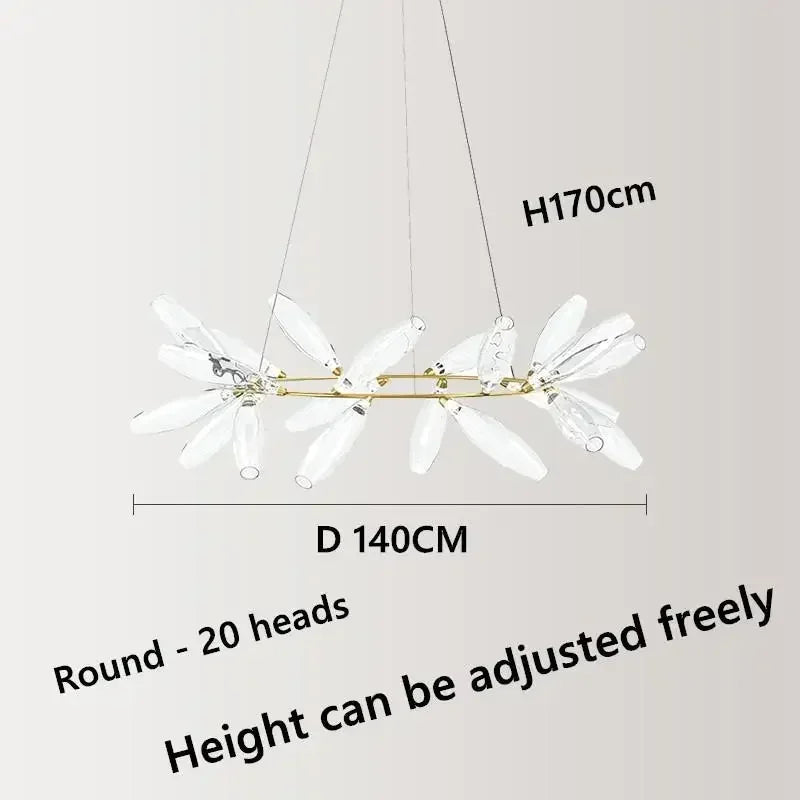 Suspension LED en verre design nordique pour salle à manger – Estelara